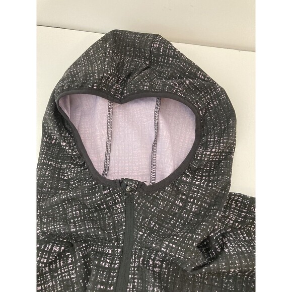 HIND Womens Running Jacket L  Hooded Black Purple Solace Reflective Active Wear - Picture 8 of 14